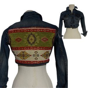 Cropped Upcycled Jean Jacket – MB Designs Exclusive